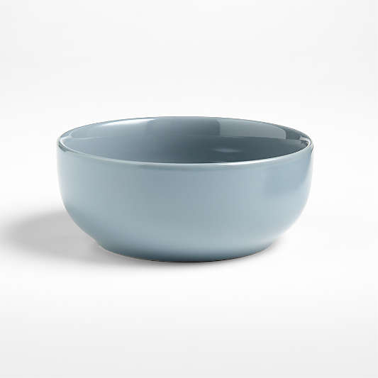 Hudson Mist Blue Stoneware Cereal Bowls, Set of 8