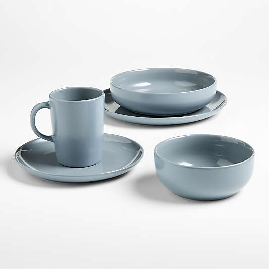 Hudson Mist Blue Stoneware Dinner Plate