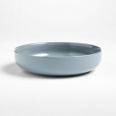 View Hudson Mist Blue Stoneware Low Bowl details
