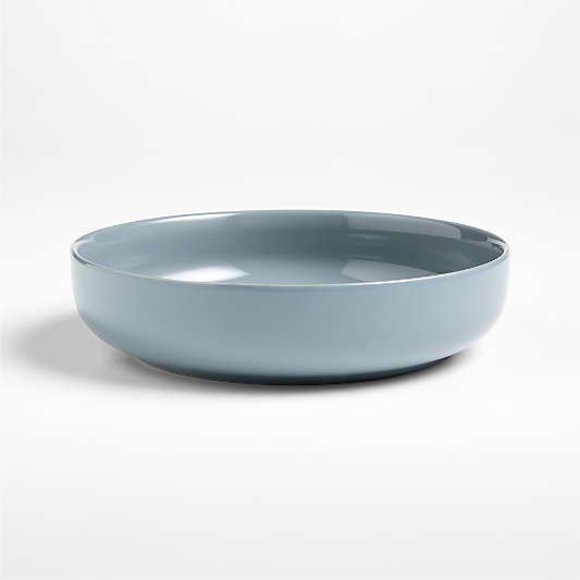 Hudson Mist Blue Stoneware Low Bowl