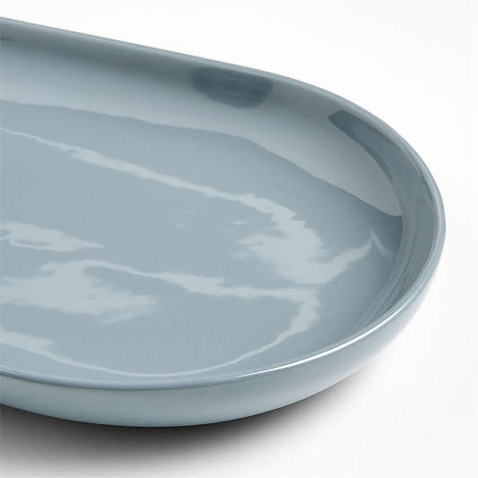 Hudson Mist Blue Stoneware Platter