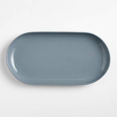 Hudson Mist Blue Stoneware Platter