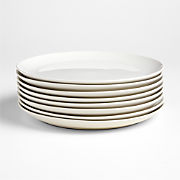 Hudson Natural Stoneware Dinner Plates, Set of 8