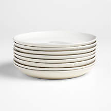 Hudson Natural Stoneware Salad Plates, Set of 8 + Reviews | Crate & Barrel