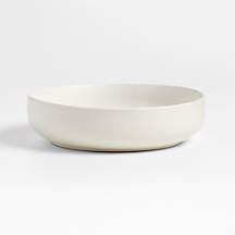 Hudson Natural Stoneware Low Bowl | Crate & Barrel