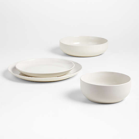 Hudson Natural Stoneware Salad Plates, Set of 8