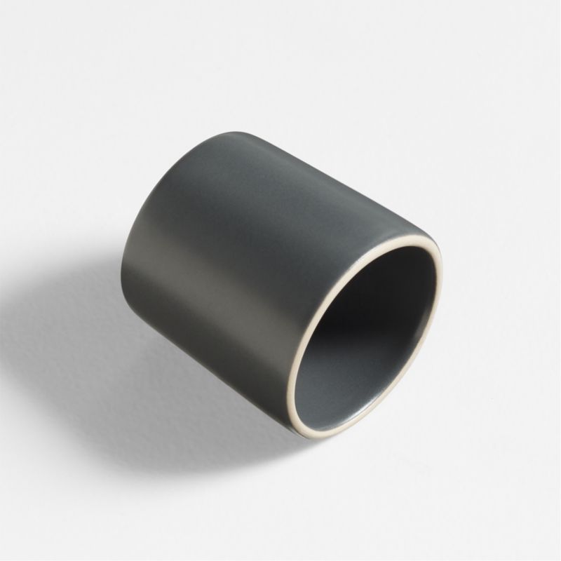 Hudson Charcoal Stoneware Napkin Ring - image 2 of 4