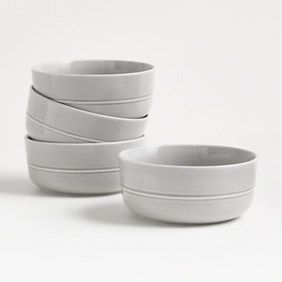 View Hue Light Grey Bowls, Set of 4 details