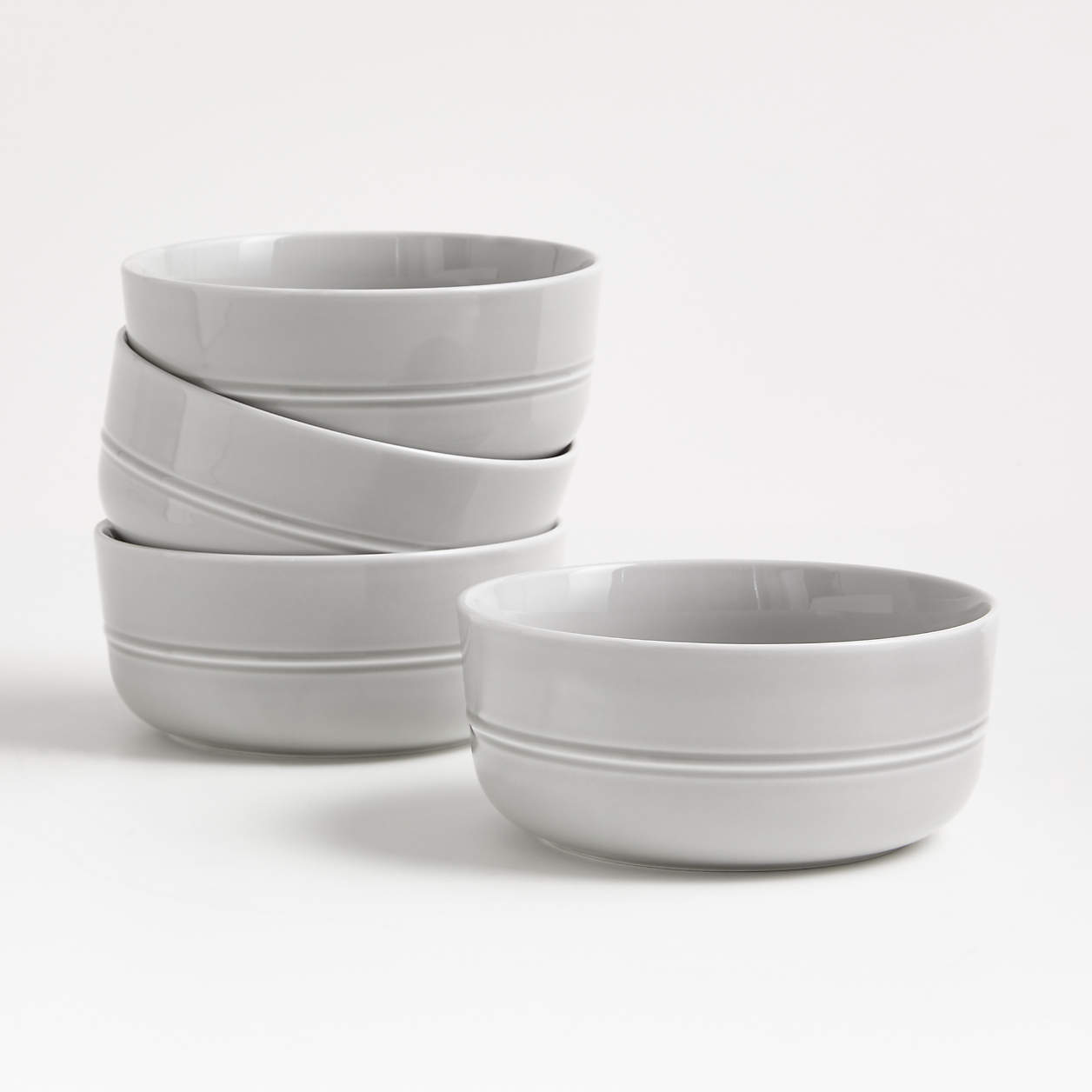 Hue Light Grey Bowls, Set of 4