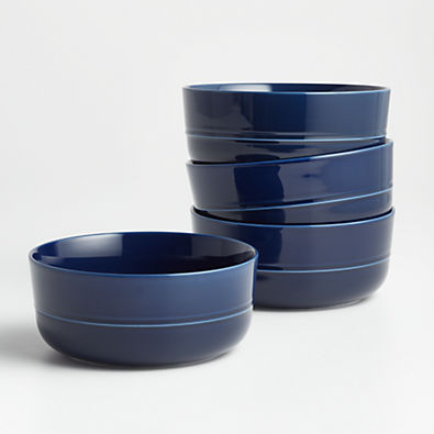 View Hue Navy Blue Bowls, Set of 4 details