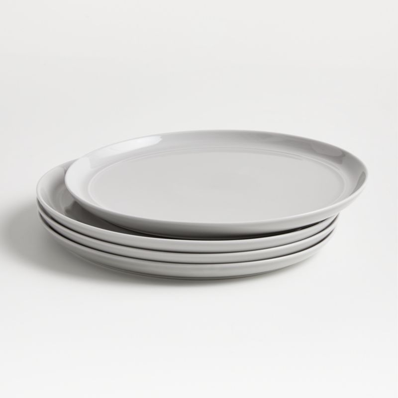 Hue Light Grey Dinner Plates, Set of 4 + Reviews Crate & Barrel