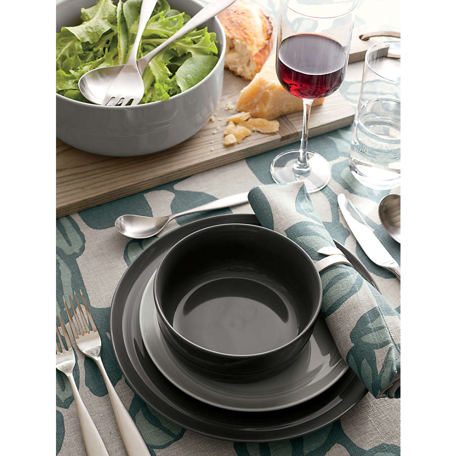 Hue Dark Grey Dinner Plates, Set of 4