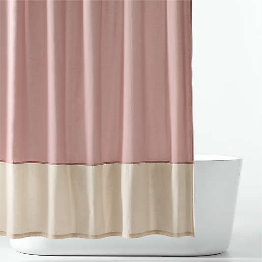 HueDrop Fair Lilac 100% Organic Cotton Kids Shower Curtain