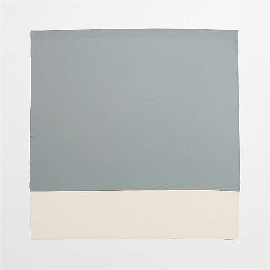 HueDrop Mist Blue 100% Organic Cotton Kids Shower Curtain