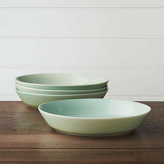 Set of 4 Hue Green Low Bowls