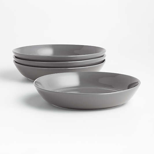 Hue Dark Grey Low Bowls, Set of 4