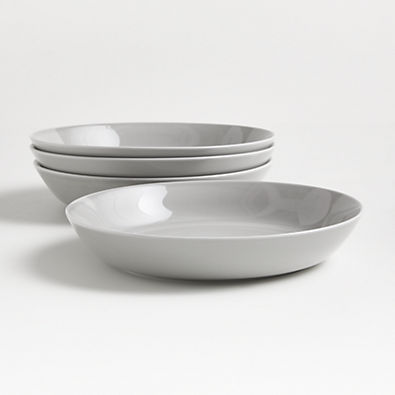 View Hue Light Grey Low Bowls, Set of 4 details