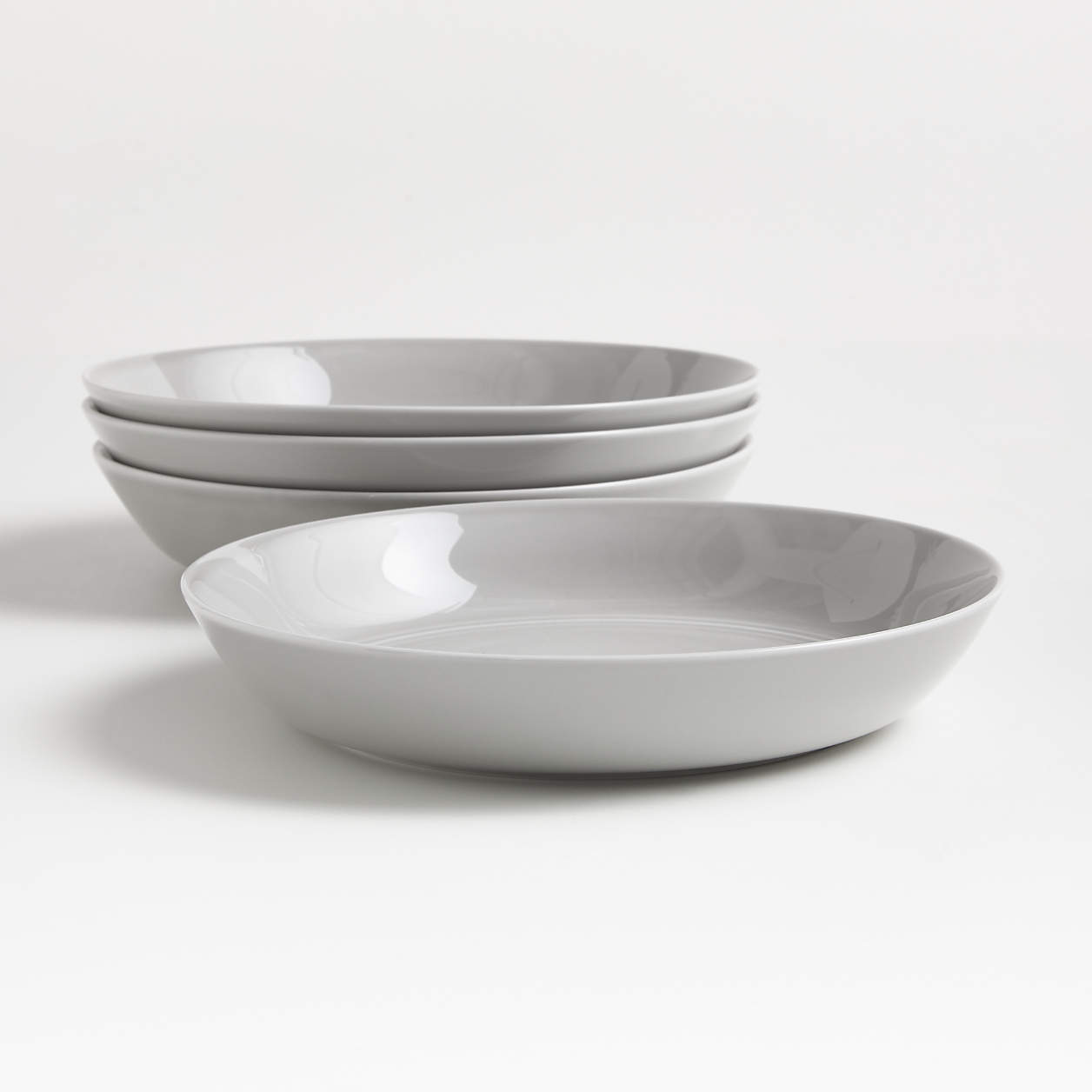 Hue Light Grey Low Bowls, Set of 4