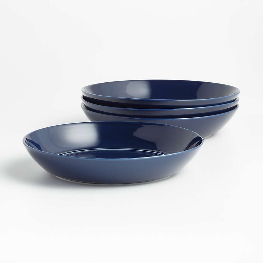 Hue Hanukkah Navy Blue Low Bowls, Set of 4 + Reviews Crate & Barrel