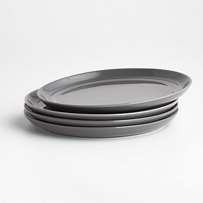 View Hue Dark Grey Salad Plates, Set of 4 details