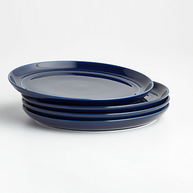 View Hue Navy Blue Salad Plates, Set of 4 details