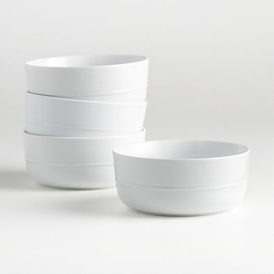 View Hue White Bowls, Set of 4 details