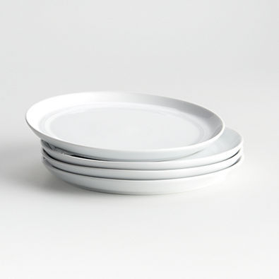 View Hue White Salad Plates, Set of 4 details