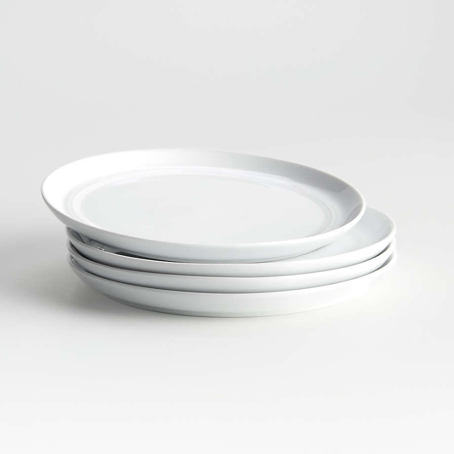 Hue White Dinner Plates, Set of 4 + Reviews | Crate & Barrel