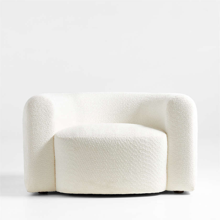 Boucle discount white chair