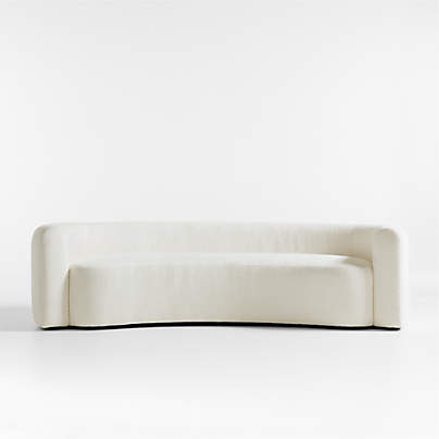 Hugger Curved Boucle Grande Sofa by Leanne Ford