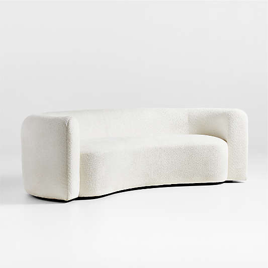 Hugger Curved Boucle Sofa by Leanne Ford (78"-108")