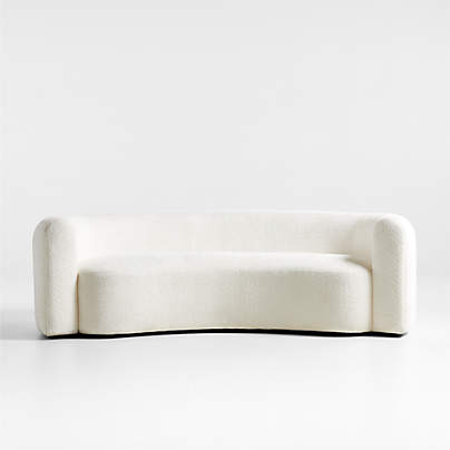 Hugger Curved Boucle Sofa by Leanne Ford