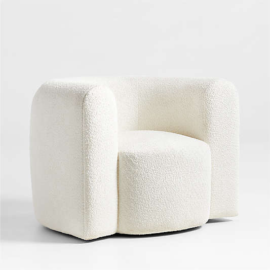 Hugger Curved Swivel Accent Chair by Leanne Ford