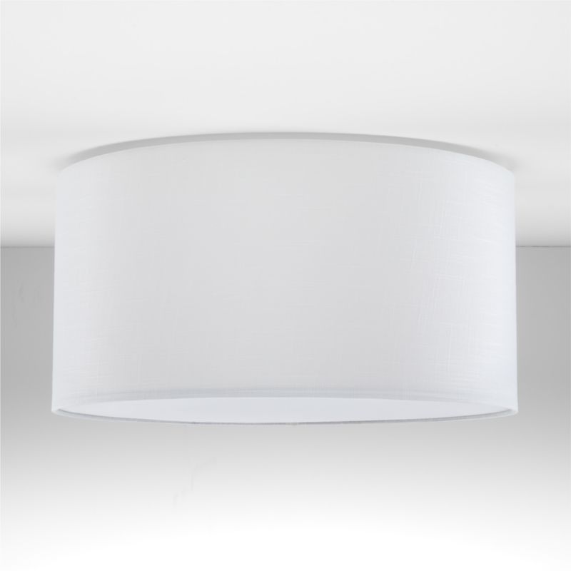 Hume 20" Linen Drum Flush Mount Light