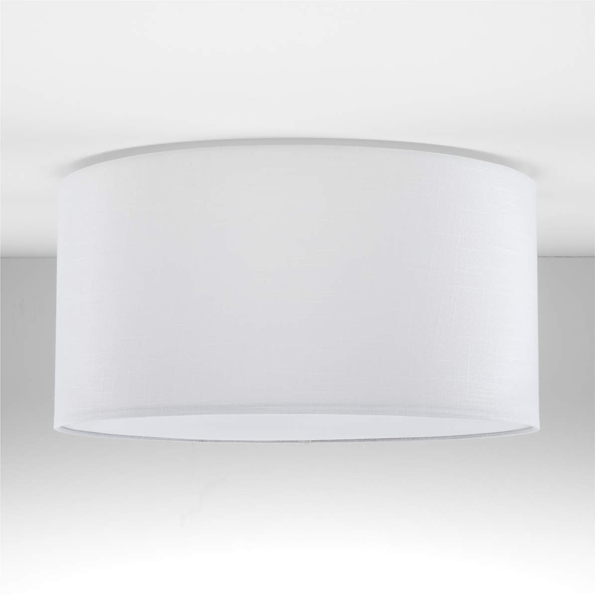 Flush mount deals linen drum light