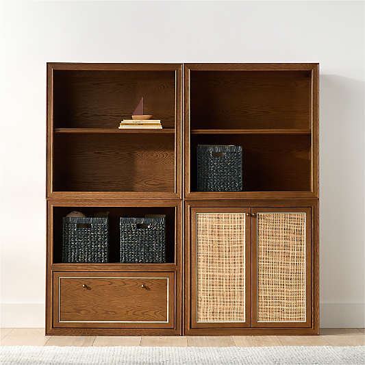 Hawes 64" Hazlenut Oak Wood Kids Storage Bookcase Suite by Jake Arnold