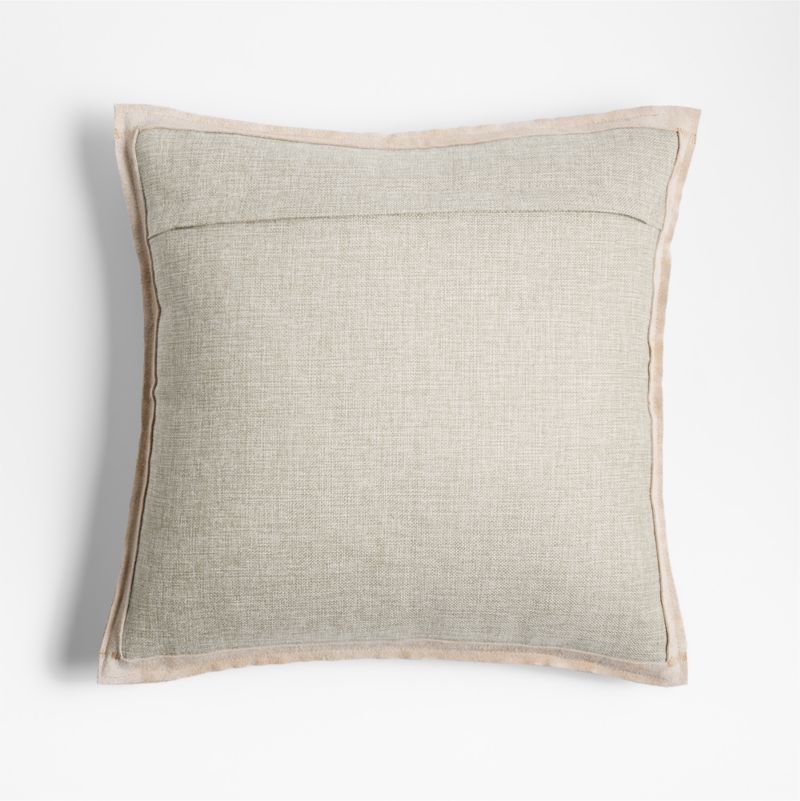 Hyde Woven Suede 20"x20" Cream Throw Pillow Cover - image 4 of 7