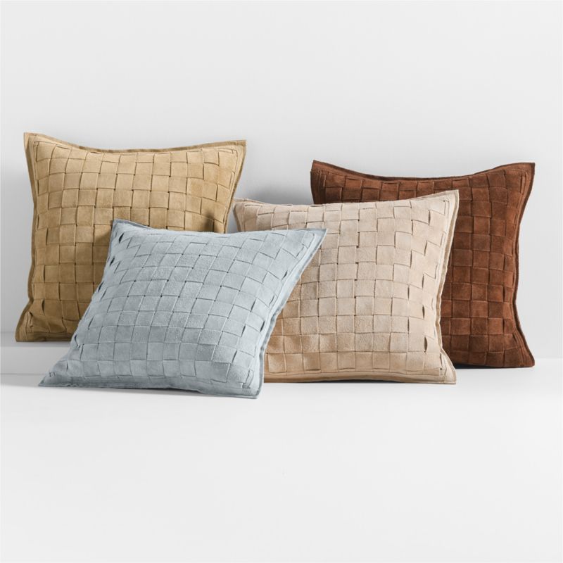 Hyde Woven Suede 20"x20" Cream Throw Pillow Cover - image 2 of 7