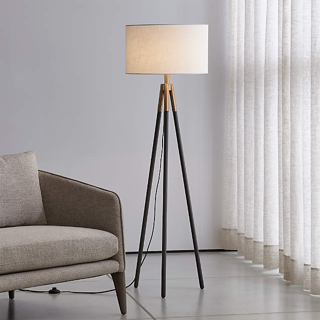 Weave Natural Floor Lamp + Reviews | Crate & Barrel Canada