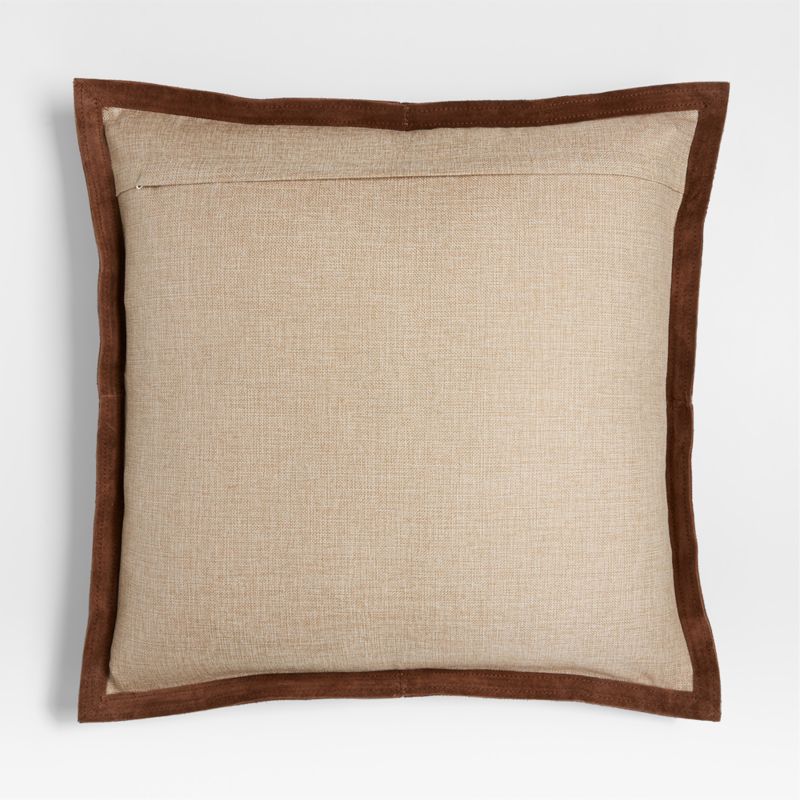 Hyde Pieced Suede 23"x23" Brown Throw Pillow with Down-Alternative Insert - image 5 of 10