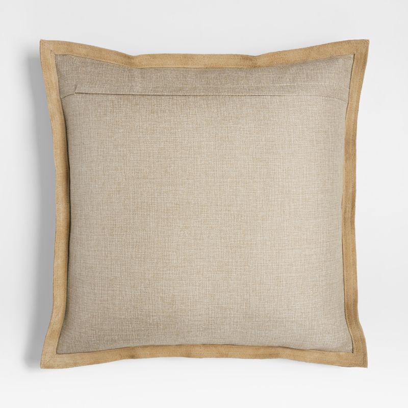 Hyde Pieced Suede 23"x23" Camel Tan Throw Pillow Cover - image 3 of 6