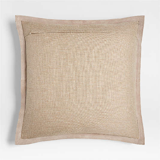 Hyde Pieced Suede 23"x23" Cream Throw Pillow