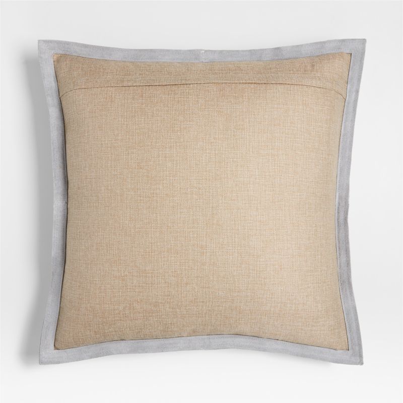 Hyde Pieced Suede 23"x23" Light Grey Throw Pillow Cover - image 3 of 6