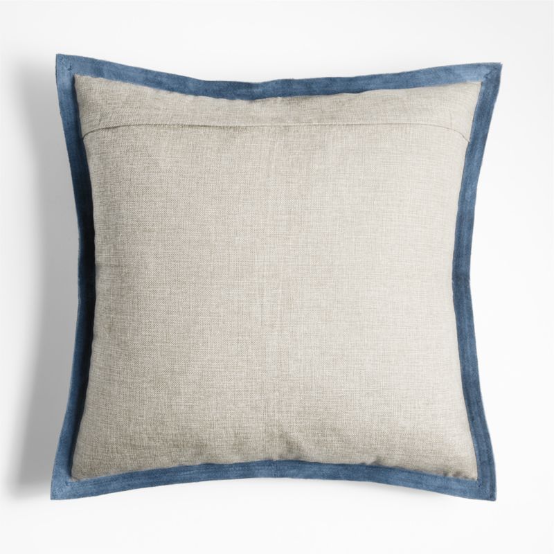 Hyde Pieced Suede 23"x23" Coy Blue Throw Pillow with Feather Insert - image 3 of 7