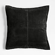 Relaxed Washed Organic Cotton Velvet 20"x20" Dark Sea Grey Throw Pillow with Feather Insert