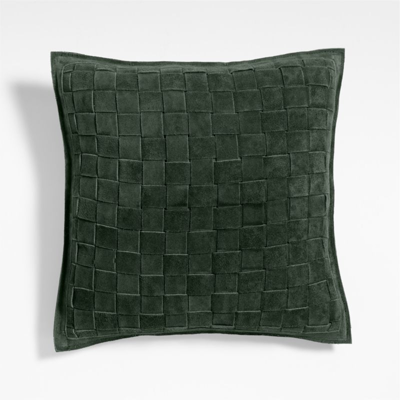 Hyde Woven Suede 20"x20" Pine Green Throw Pillow Cover - image 0 of 6