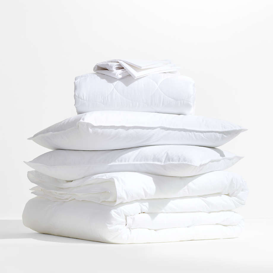Hypoallergenic Medium King Bedding Basic Bundle with Medium Pillows and ...