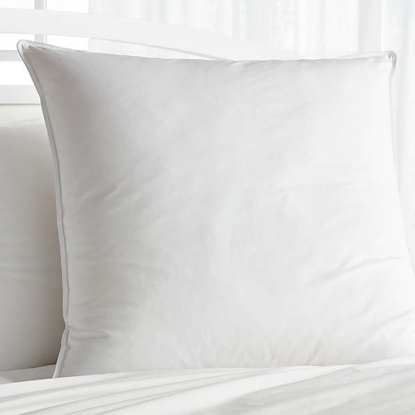 white decorative euro pillow
