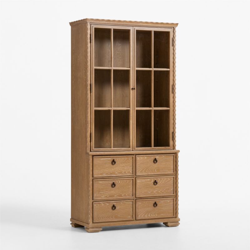 Hazelton 40" Brown Oak Wood Storage Cabinet - image 5 of 8