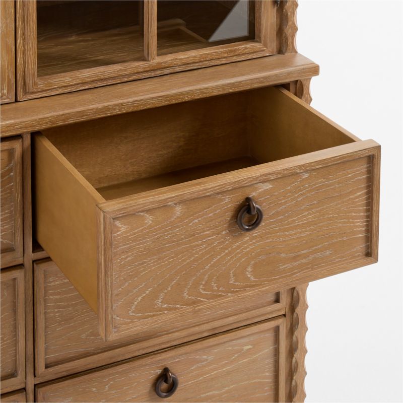 Hazelton 40" Brown Oak Wood Storage Cabinet - image 7 of 8